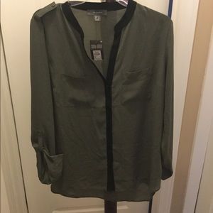 NWT Primark UK military green blouse, size 10